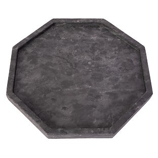 Artifacts Trading Company Octagonal Marble Tray - White Matte